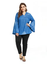 Loose Trumpet Sleeves Thin Jeans Tops