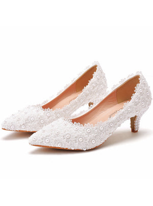 5cm Lace Stiletto Wedding Shoes