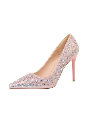 Shallow Rhinestone Colored Diamond Shoes