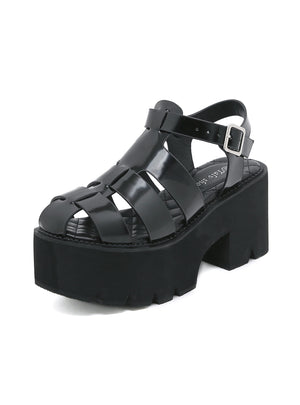 Round-headed Sponge Cake Bottom Hollow Sandal