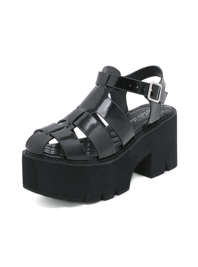 Round-headed Sponge Cake Bottom Hollow Sandal