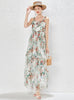 Heavy-duty Sling Floral Gauze Big Swing Dress