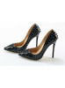 Stiletto Heels Pump Black Patent Leather Heels Spikes