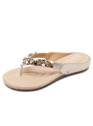 Women Beaded Soft-soled Comfortable Flat Slippers