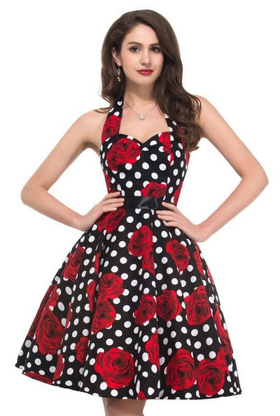 Retro 50s Slim Big Swing Dress