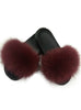 Casual Raccon Fur Sandals Furry Fluffy Plush Shoes