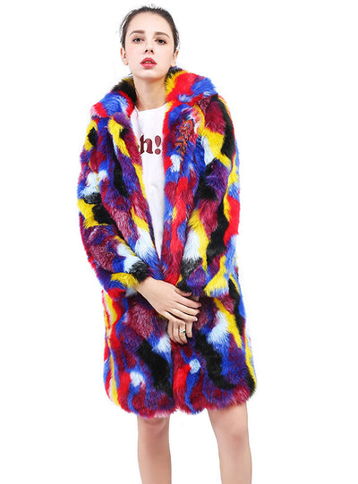 Women Casual Faux Fox Fur Vest Winter Jacket