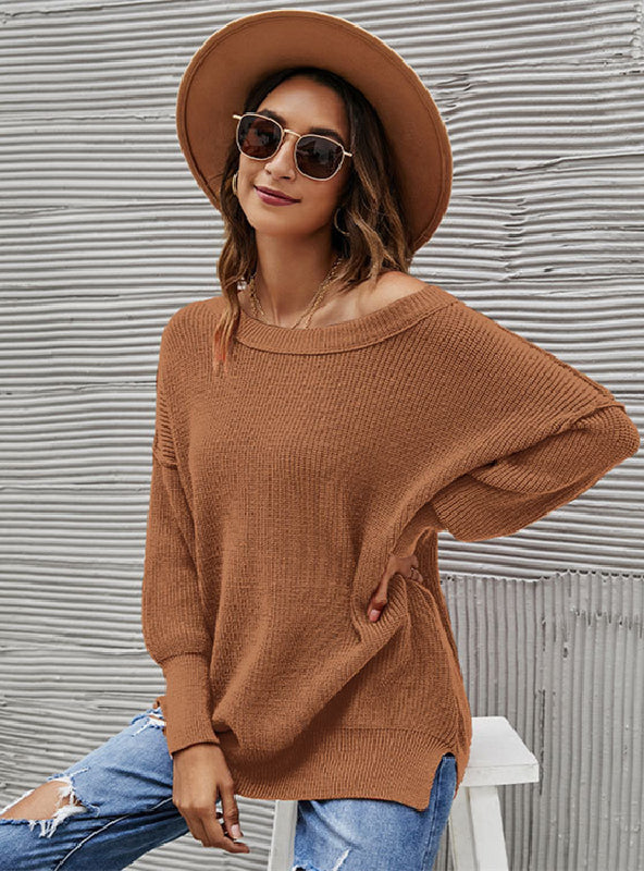 Turtleneck Neck Loose Solid Color Sweater