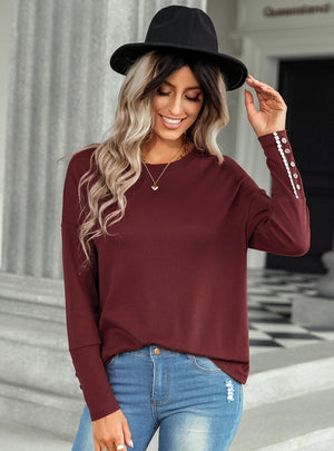 Solid Color Shirt Fashion Loose T-shirt
