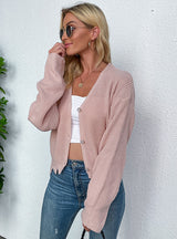 Long-sleeved Knitted Sweater Coat