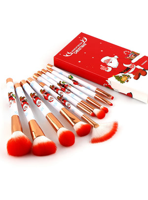 Santa Handle Makeup Brushes Extremely 