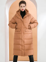 Thick Hooded White Duck Down Jacket Coat