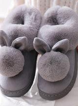 Winter Cotton Slippers Rabbit Ear Home Indoor Slippers