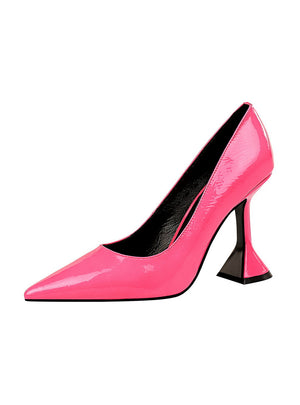 Bright Patent Leather Shallow Pointed Shoes