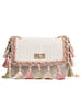 Boho Fringe Mini Chain Shoulder Bag Canvas National 