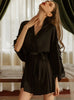 Imitation Silk Lace Split Robe