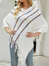 Colorful Fringe Sweater Cloak