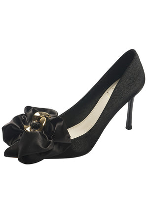 Bow Pointed Shallow Shoes