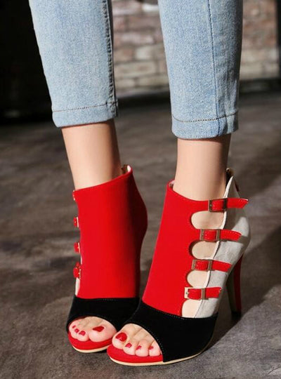 High Heels Zip Stiletto Pump Plus Size Ankle Boots