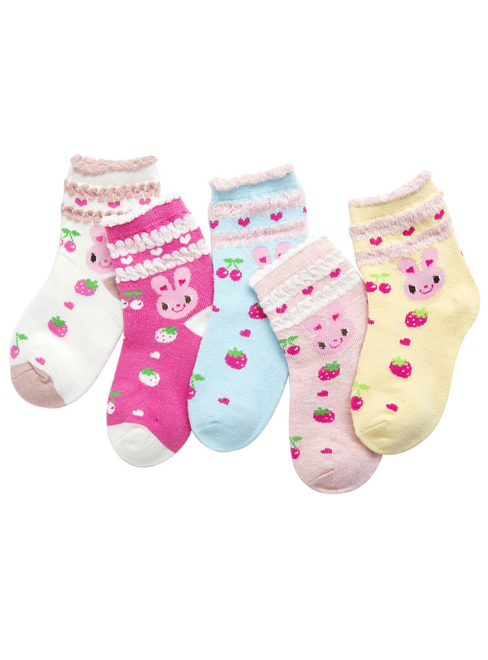 Cotton Socks Baby Toddler 5 Pairs / Lot