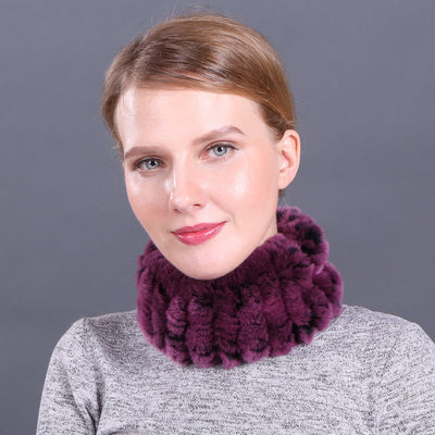 Rex Fur Scarf New Elastic Braided Fur Collar