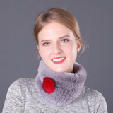 Winter Rex Hair Knitted Collar Scarf