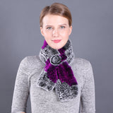 Women Warm Wool Rex Fur Scarf Neck Girl Winter