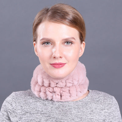 Rex Fur Scarf New Elastic Braided Fur Collar