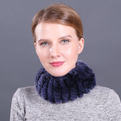 Rex Fur Scarf New Elastic Braided Fur Collar