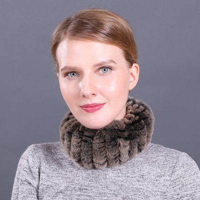 Rex Fur Scarf New Elastic Braided Fur Collar