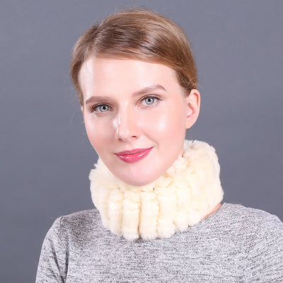 Rex Fur Scarf New Elastic Braided Fur Collar