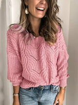 Womens Sweater Pullovers Streetwear O-neck