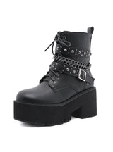 Nail Chain Thick-soled Martin Boots