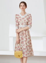 Women Printed Short Sleeve Dress