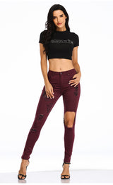 Women Sexy Holes Pant Jeans