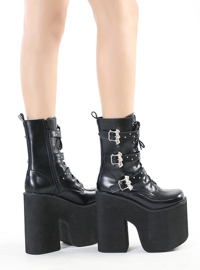 Elf buckle Super High Heel Thick Bottom Booties