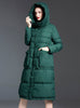 Loose Long-sleeved over-the-knee Hooded Down Jacket