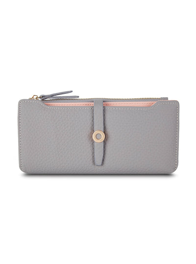 Lovely Leather Long Women Wallet Girls Change Clasp Purse