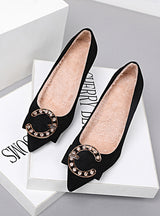 Pointed-toe Rhinestone Shallow Women's Shoes