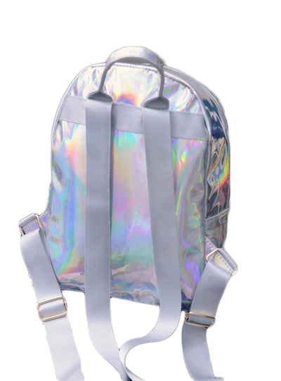 Laser Backpack School Bag Leather Holographic 