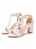 Beaded Lace Wedding Shoes Sandals