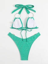 Solid Color Halter Sexy Bikini