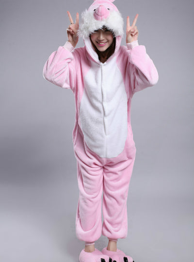 Rabbit Cartoon Animal Conjoined Pajama Flannel