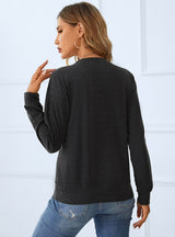 Long Sleeve Round Neck Casual Top