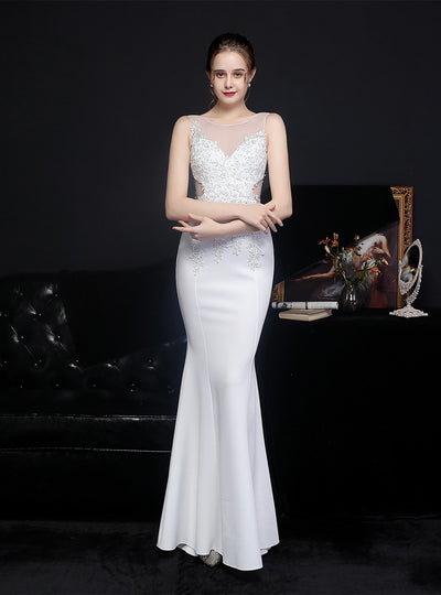 Sheath Appliques Beading Party Dress
