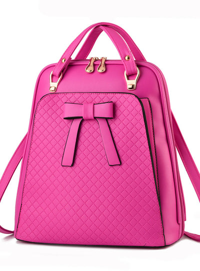 Ladies Backpack Shoulder Bag School PU Leather Backpack