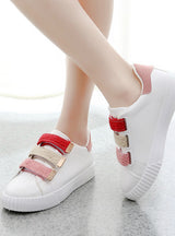 Women Shoes Breathable White Shoes Mixed Colors Fabric