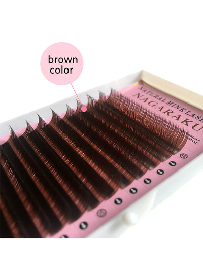 16rows brown color eyelash extension Mink Eyebrow Extensions