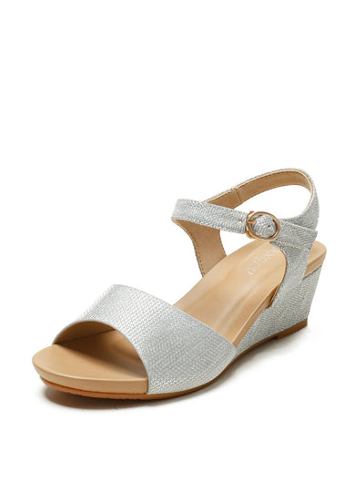 Wedge Heel Buckle Gladiator Sandals