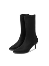 Pointed Stiletto Martin Middle Leather Boots